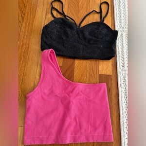 Wild Fable Black Glitter Crop Top